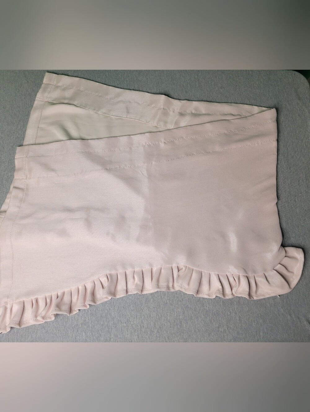 Light Pink Ruffle Satin Silky Curtain Window Valance